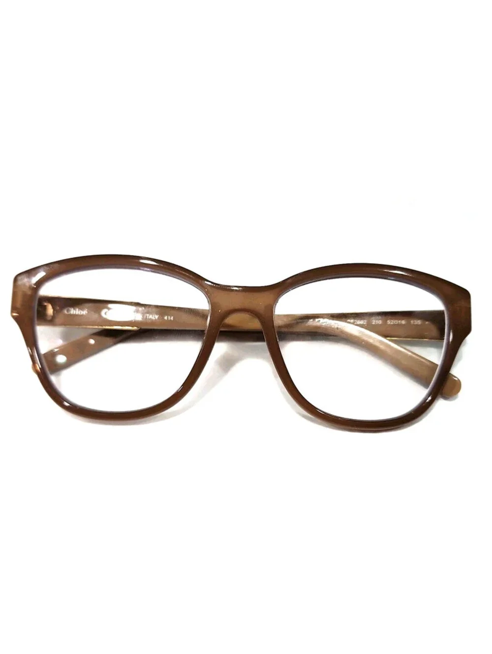 Chloe CE2662 210 Brown Square Cat Eyes Eyeglasses 52-16 135 Italy